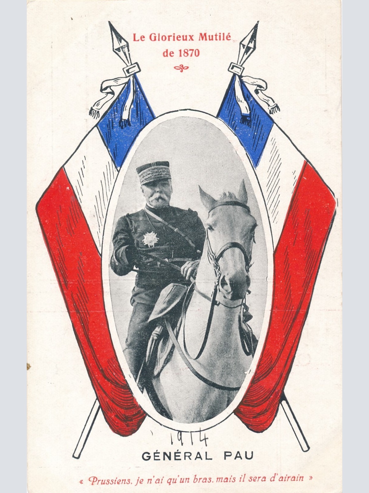 AK vom General Pau auf Pferd Franz. General Ansichtskarte (18250)