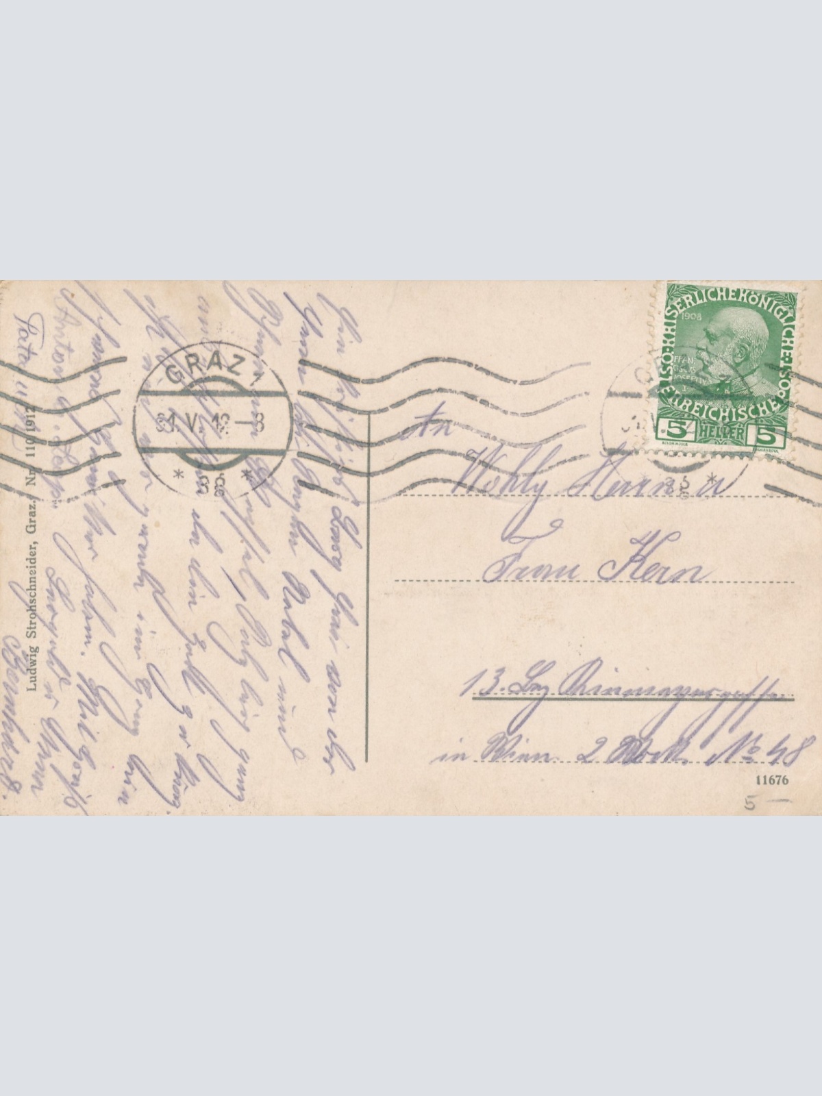 AK aus Graz gegen Norden Steiermark Ansichtskarte (18346)