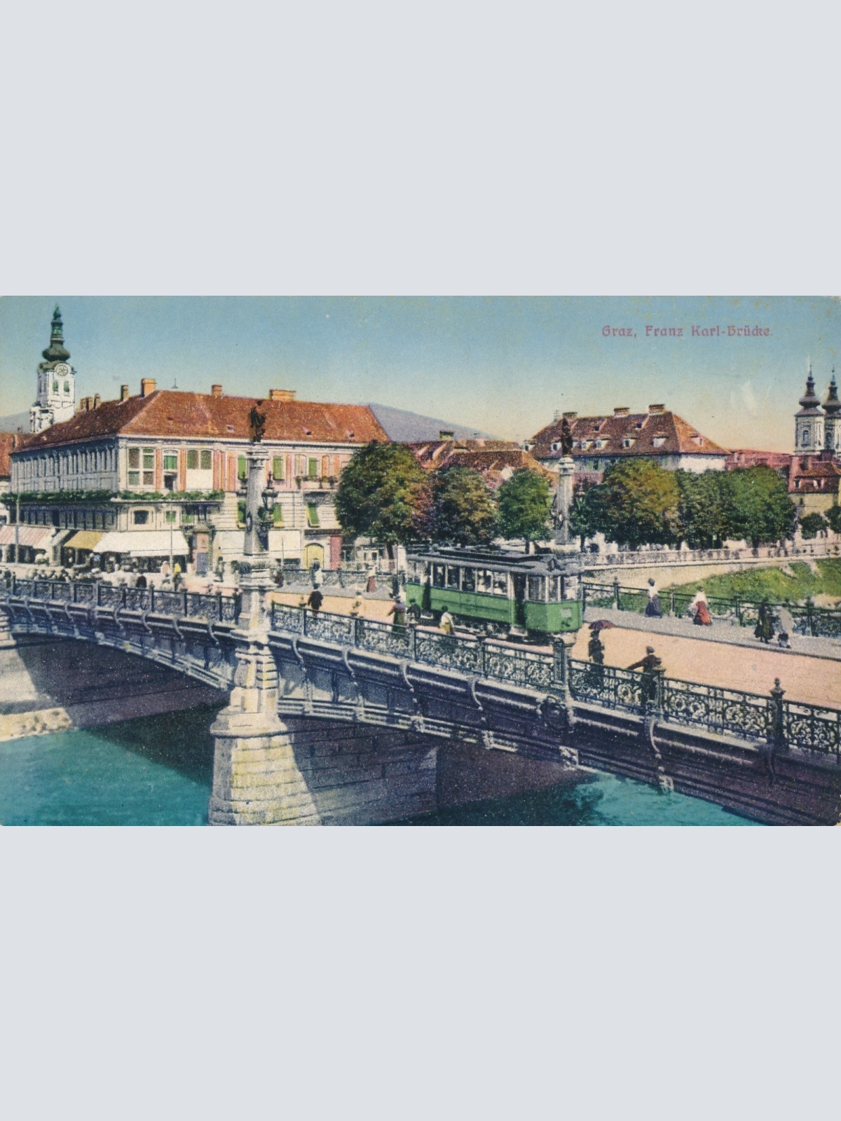 AK aus Graz Franz Karl Brücke Steiermark Ansichtskarte (18357)