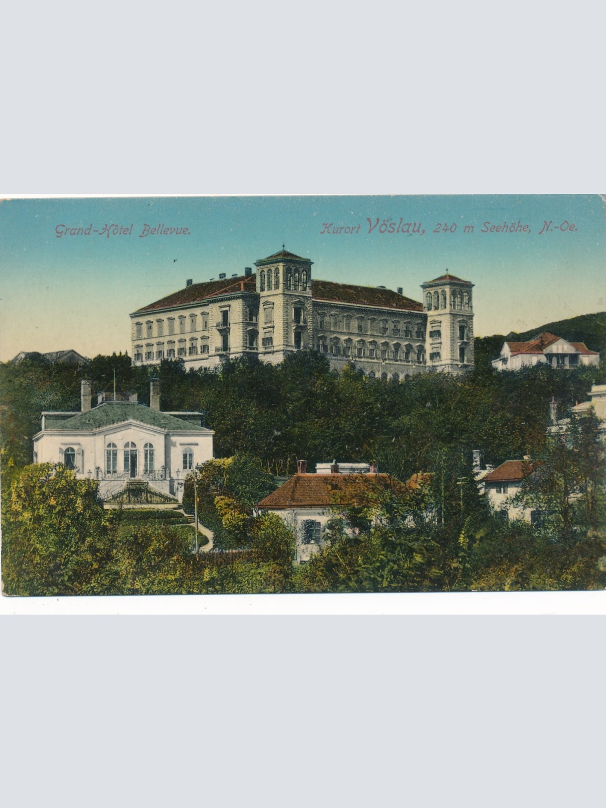 AK aus Vöslau Grand Hotel Bellevue Niederösterreich Ansichtskarte (18380)