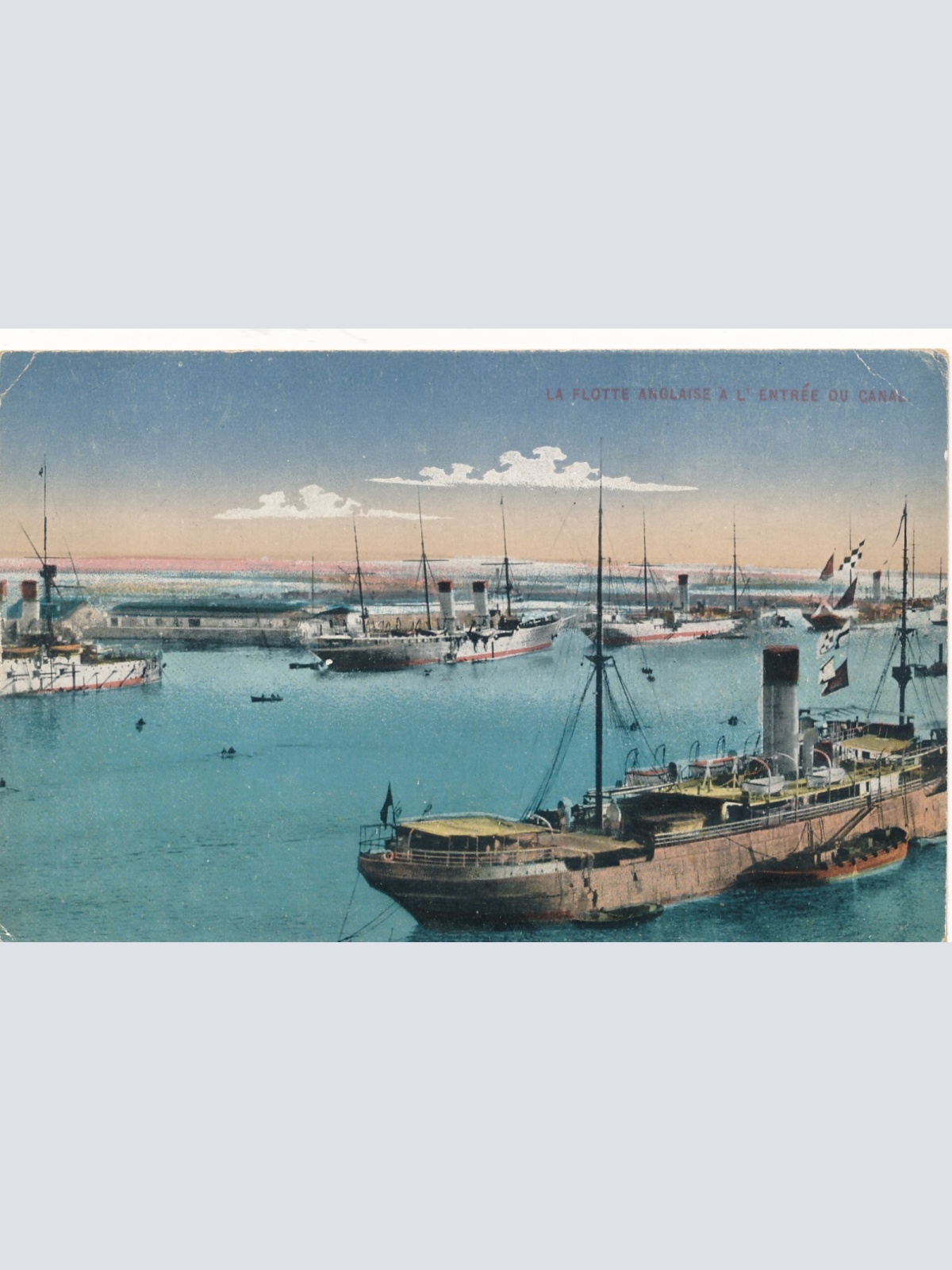 AK La Flotte Anglaise A l Entree du Canal Ansichtskarte (18322)