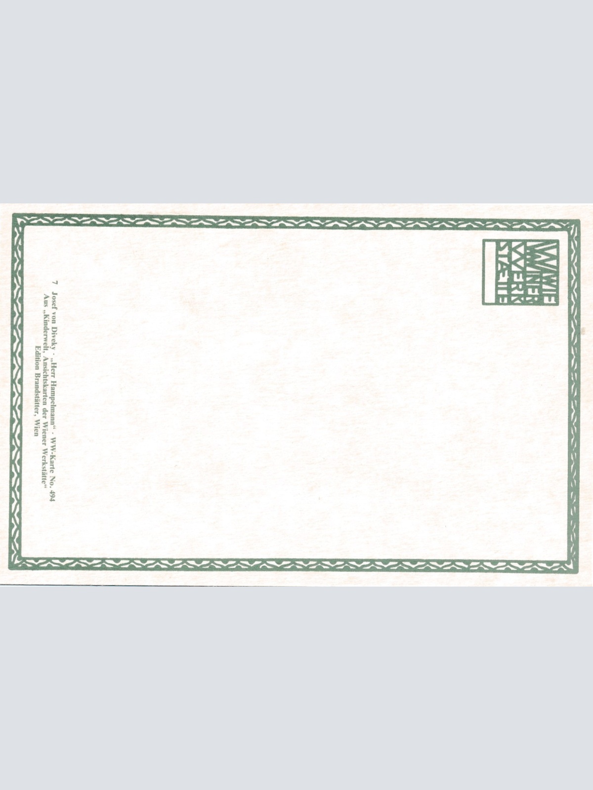 Nachdruck einer Wiener Werkstätten Karte Josef von Diveky der Hampelmann (18330)