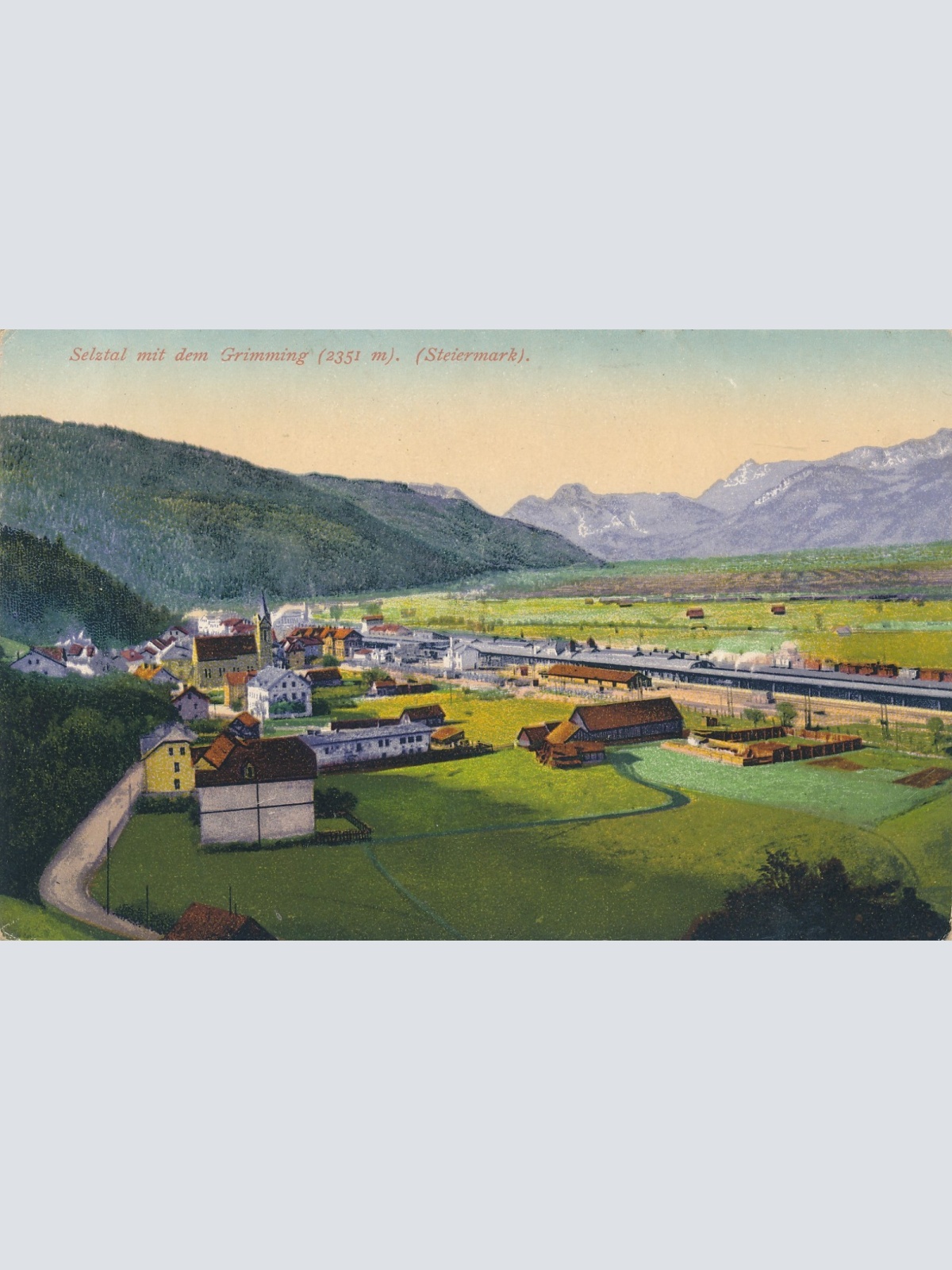 AK aus Selztal mit dem Grimming Steiermark Ansichtskarte (18461)