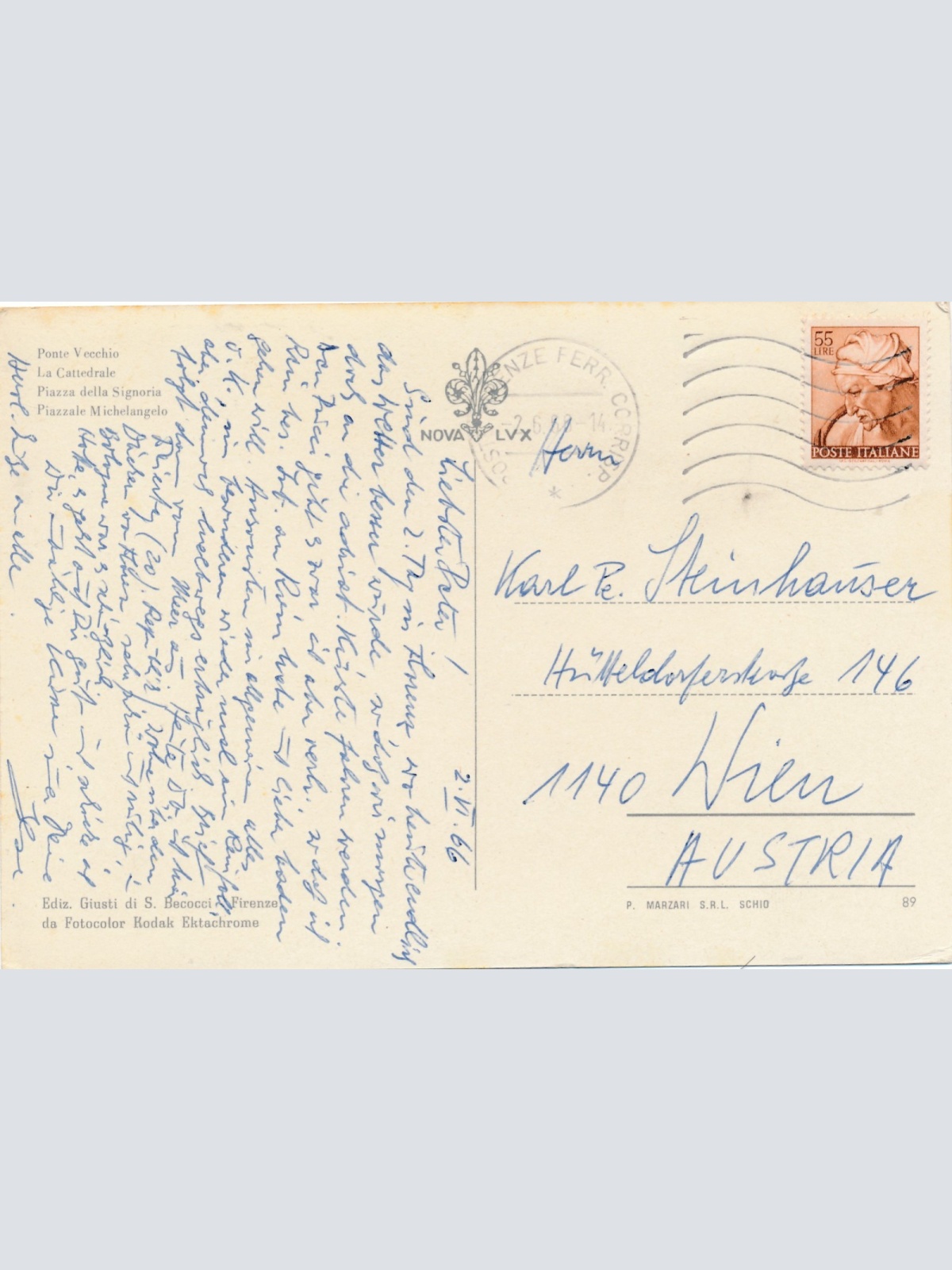 AK aus Firenze Italien Ansichtskarte (18494)