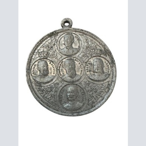 Tragbare Medaille 1905 Aluminium  Wilhelm II 1899