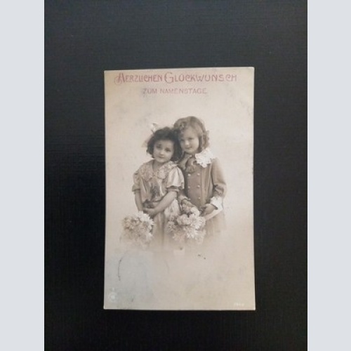 Herzlichen Glückwunsch Zum Namenstag Zwei Mädchen Gr