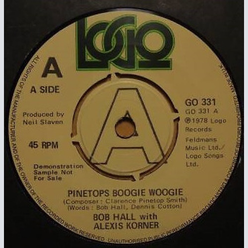 Bob Hall (3) With Alexis Korner - Pinetops Boogie Woogie (7", Promo)