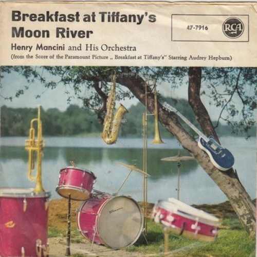 Henry Mancini And His Orchestra - Breakfast At Tiffany's / Moon River (7", Si...
