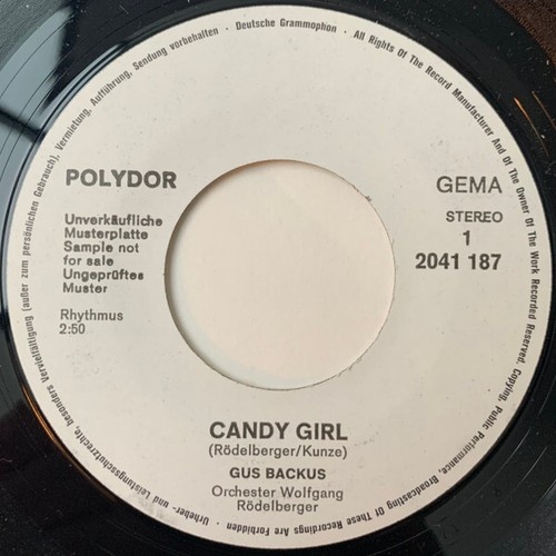Gus Backus - Candy Girl (7", Single, Promo)