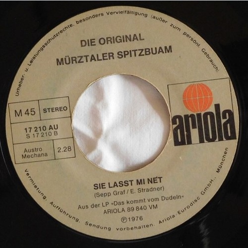 Die Original Mürztaler Spitzbuam - A Liter Wein Kann's Ruhig Sein / Sie Lasst...