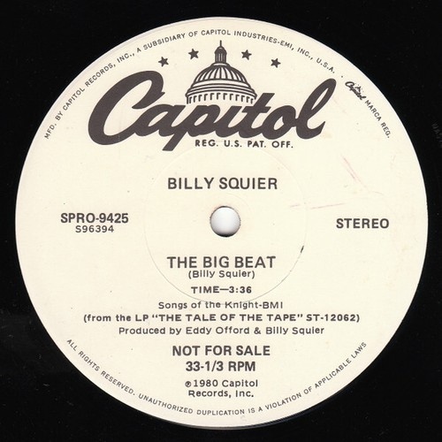 Billy Squier / Riot (4) - The Big Beat / Road Racin' (12", Promo)
