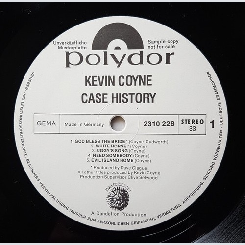 Kevin Coyne - Case History (LP, Album, Promo)