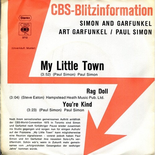 Simon & Garfunkel / Art Garfunkel / Paul Simon - My Little Town / Rag Doll / ...