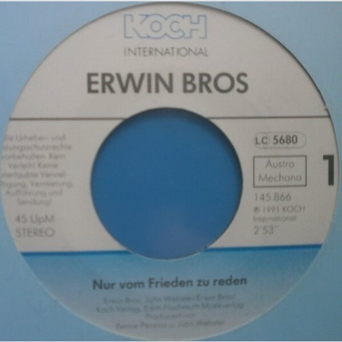 Erwin Bros - Nur Vom Frieden Zu Reden (7", Single, Promo)