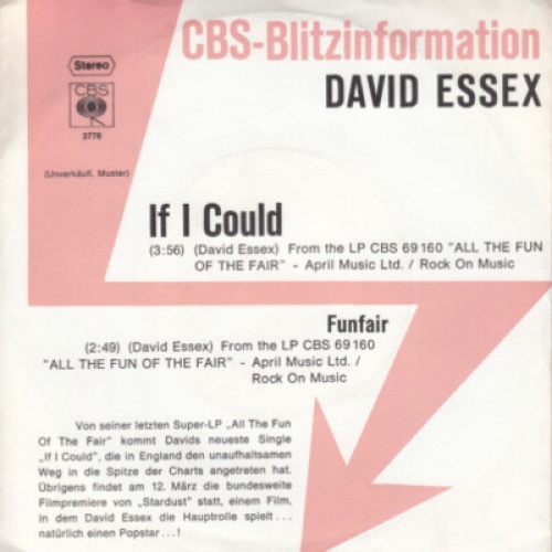 David Essex - If I Could (7", Single, Promo)