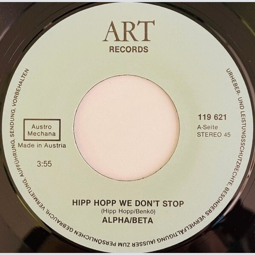Alpha/Beta - Hipp Hopp We Don't Stop  (7", Single)