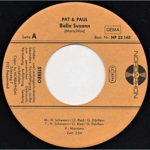 Pat & Paul - Bella Susann (7", Single)