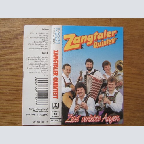 Zangtaler Quintett - Zwei Verliebte Augen  (Cass, Album)