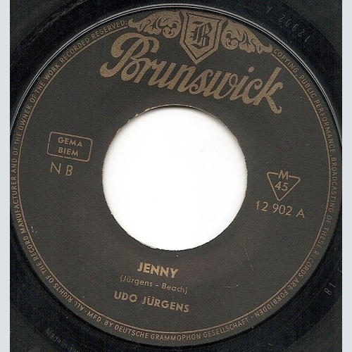 Udo Jürgens - Jenny (7", Single, Mono)