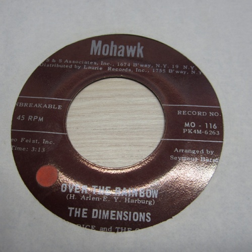 Single / The Dimensions ?– Over The Rainbow  /  US   PRESS /  RAR /