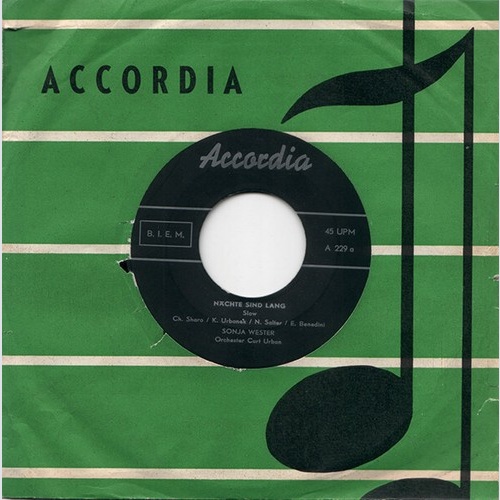 Sonja Wester - Orchester Curt Urban - Nächte Sind Lang / Cowboy-Jimmy (7", Si...