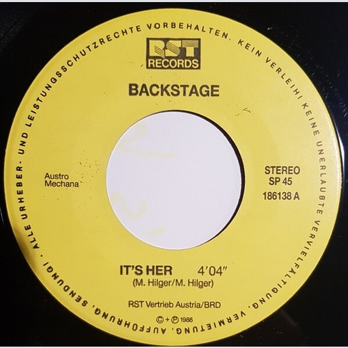Backstage (4) - It's Her (7", Single)