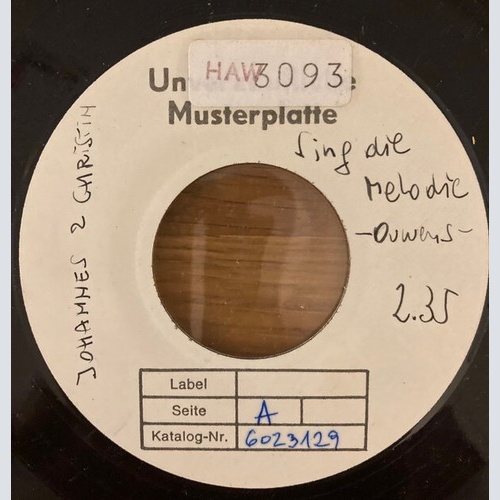 Johannes & Christin - Sing Die Melodie ('T Is O.K.) (7", Single, TP)