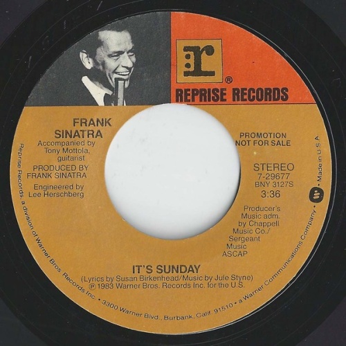 Frank Sinatra - Here's To The Band (7", Single, Promo)