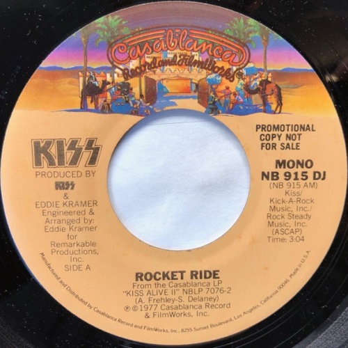 Kiss - Rocket Ride (7", Mono, Promo, CSM)