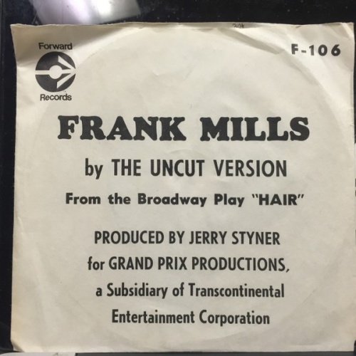 The Uncut Version - Frank Mills (7", Single, Promo)