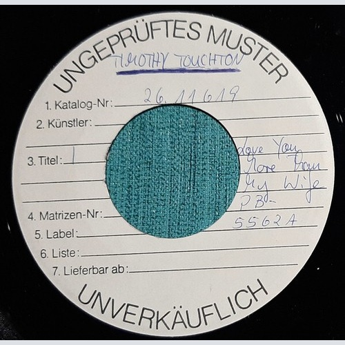 Timothy Touchton - Love You More Than My Wife (7", Single, Promo)