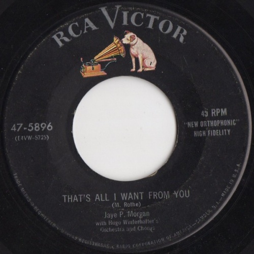 Jaye P. Morgan - That's All I Want From You / Dawn (7", Single, Ind)