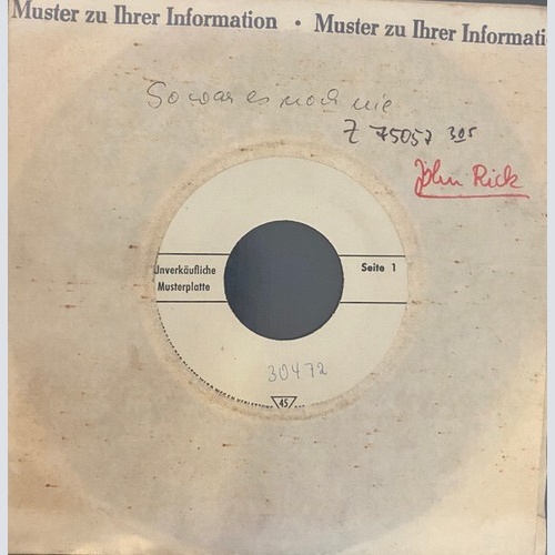 John Rick - So War Es Noch Nie (7", Single, TP)