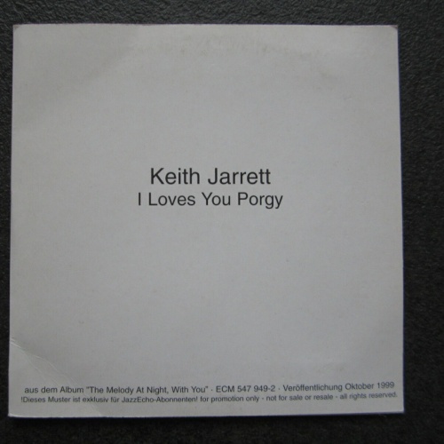 CD PROMO / Keith Jarrett – I Loves You Porgy /