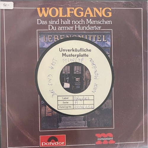 Wolfgang Hofer - Das Sind Halt Noch Menschen (7", Single, TP)