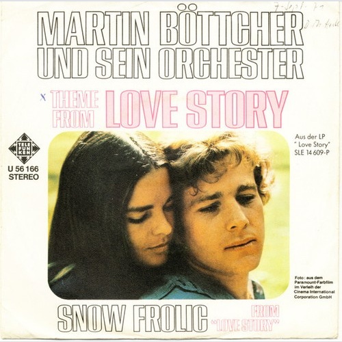 Martin Böttcher Und Sein Orchester* - Theme From Love Story (7", Single, Promo)