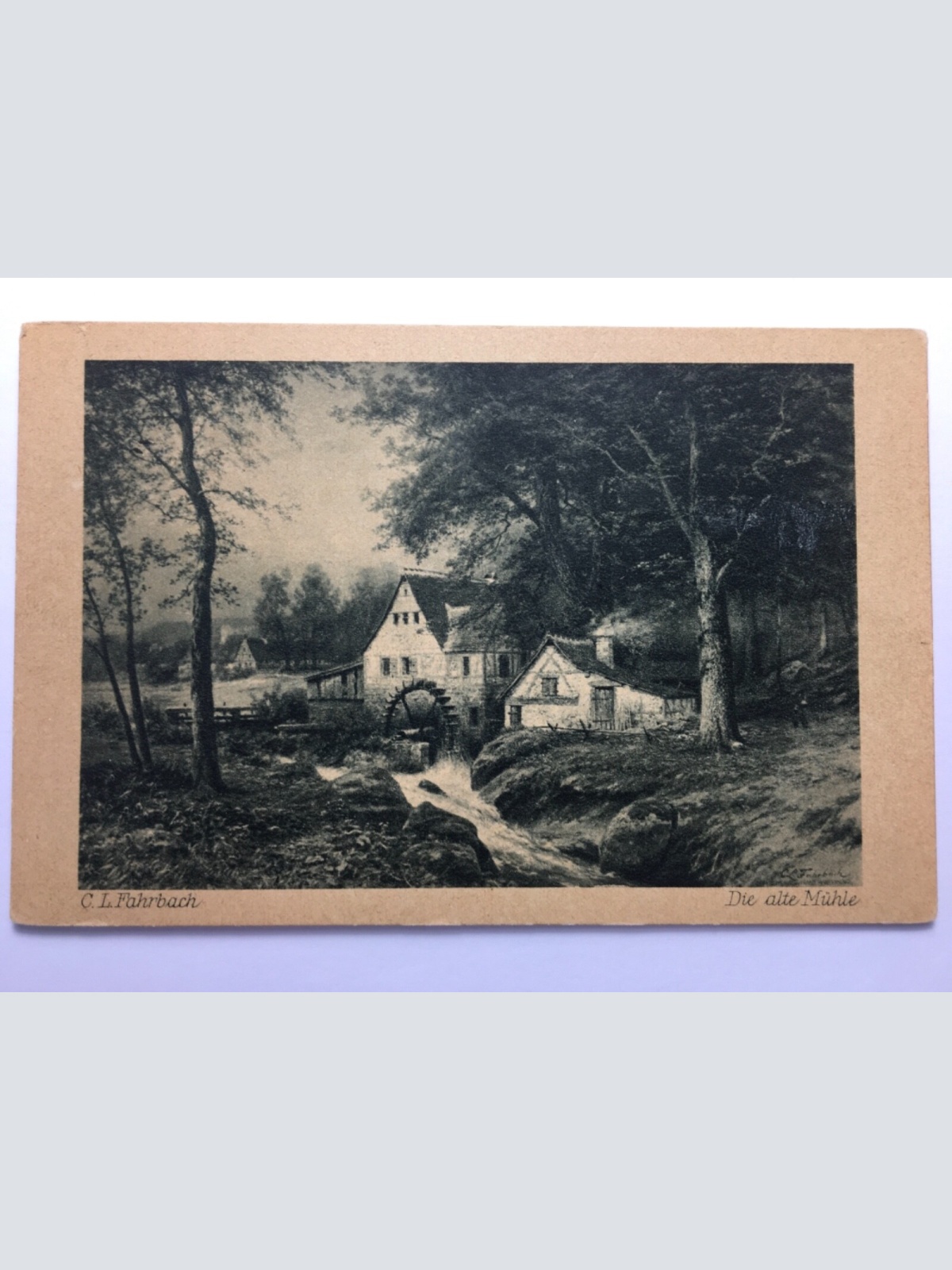 Die alte Mühle (C.L. Fahrbach) / Künstlerkarte 30021 TH