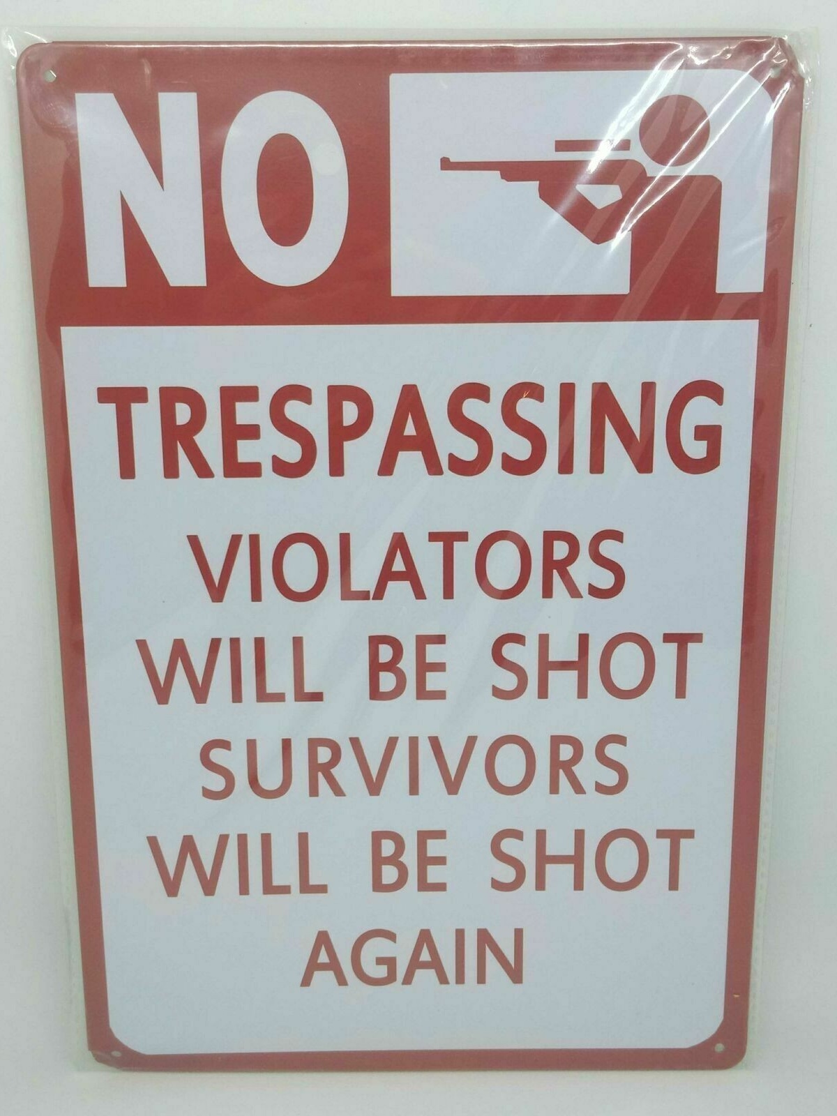 Nostalgie Retro Blechschild "No Trespassing" Spruch siehe Bild 30x20 50249