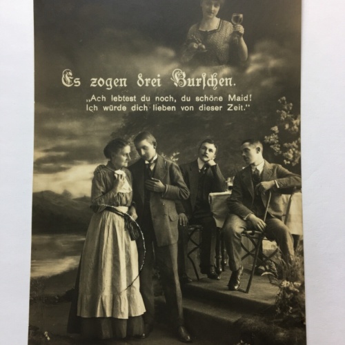 Es zogen drei Burschen - Künstlerkarte 30160 TH