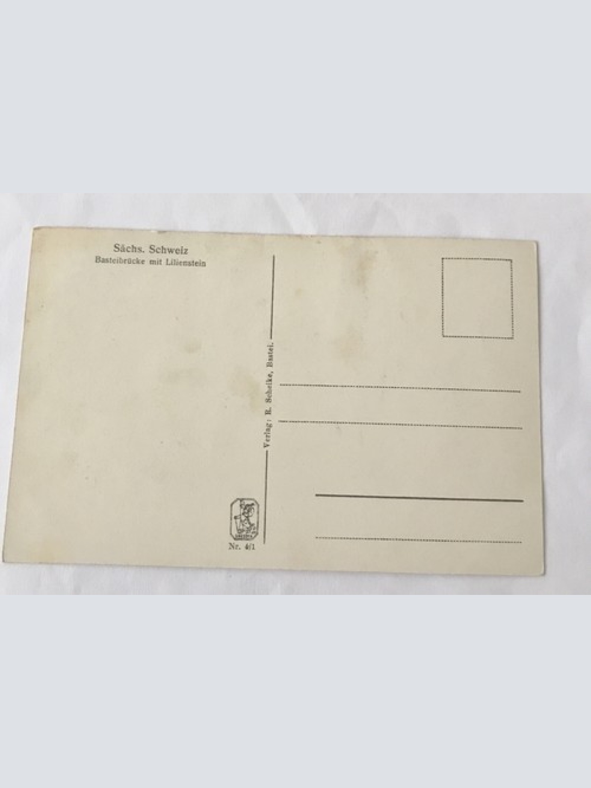 AK, Sächsische Schweiz, Basteibrücke, Lilienstein (110205 BW)