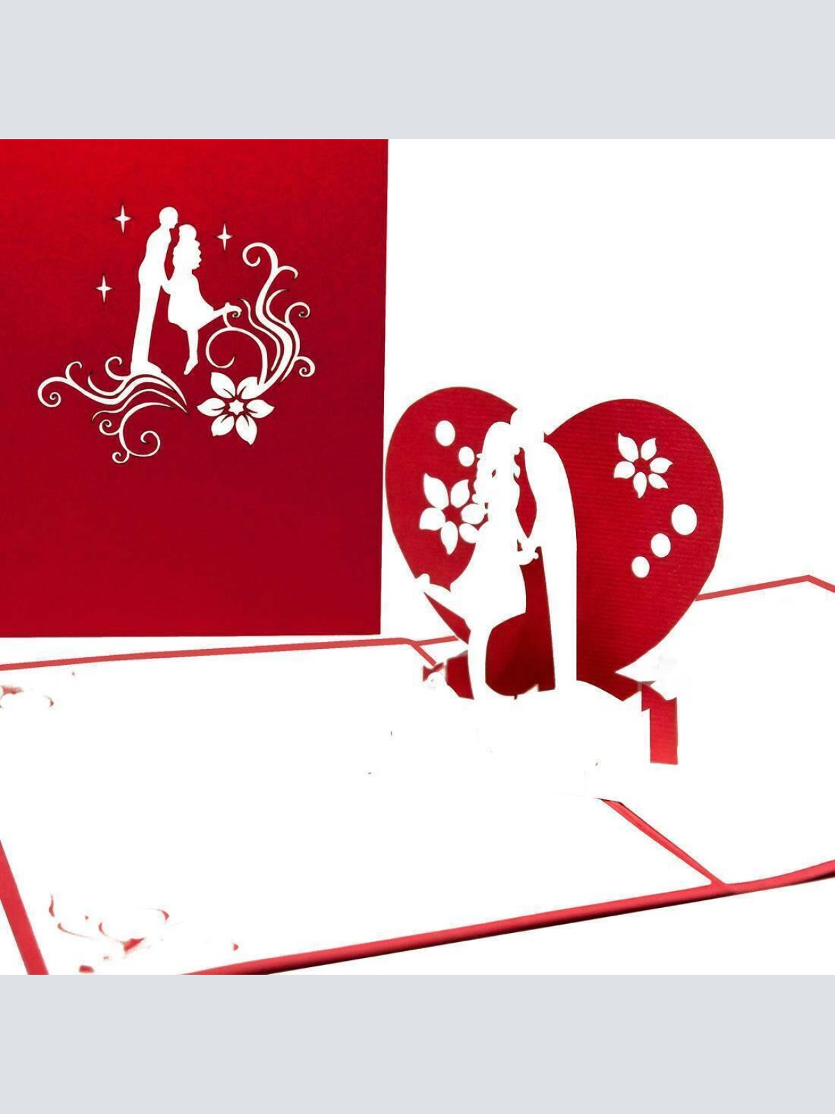 3D Pop Up Hochzeitskarte Einladung Glückwunsch "Liebespaar" 50031
