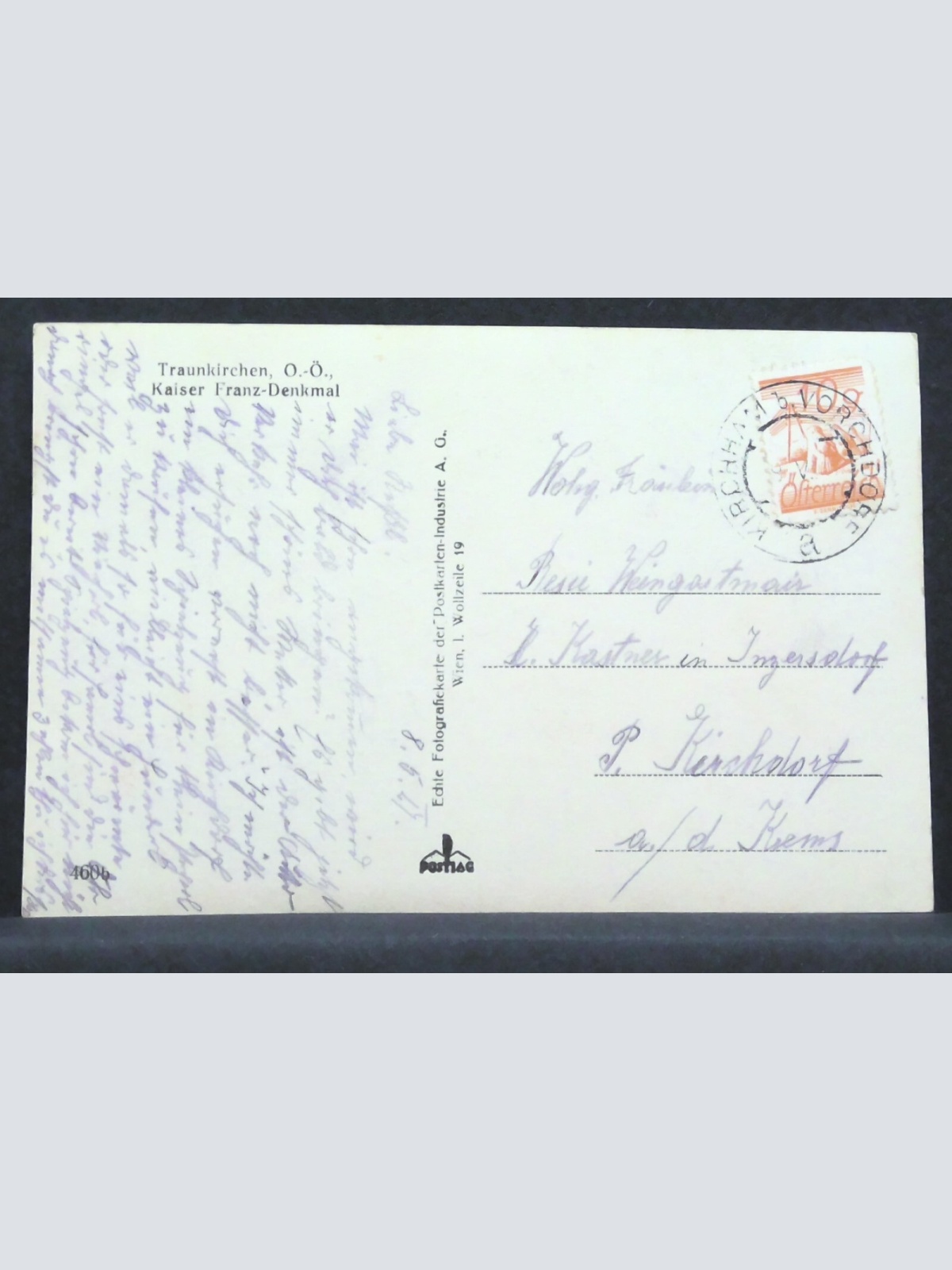 Traunkirchen Oberösterreich Traunsee Kaiser Franz Denkmal JW 500192 F