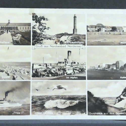 Gruß aus Nordseebad Norderney Kurhaus Frisia 1 Marienstraße JW 400997 F