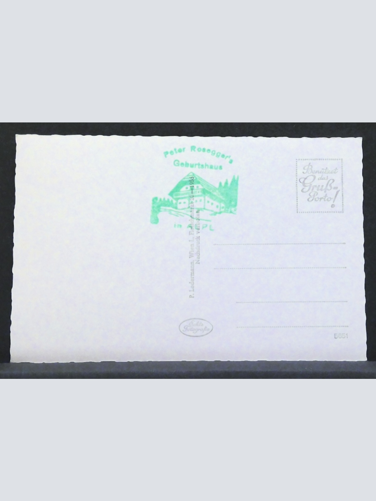 Peter Rosegger Porträt mit Autograph JW 410191 F