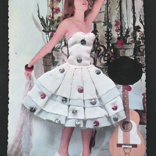 Tänzerin Stoffkleid Gitarre JW 410211 F