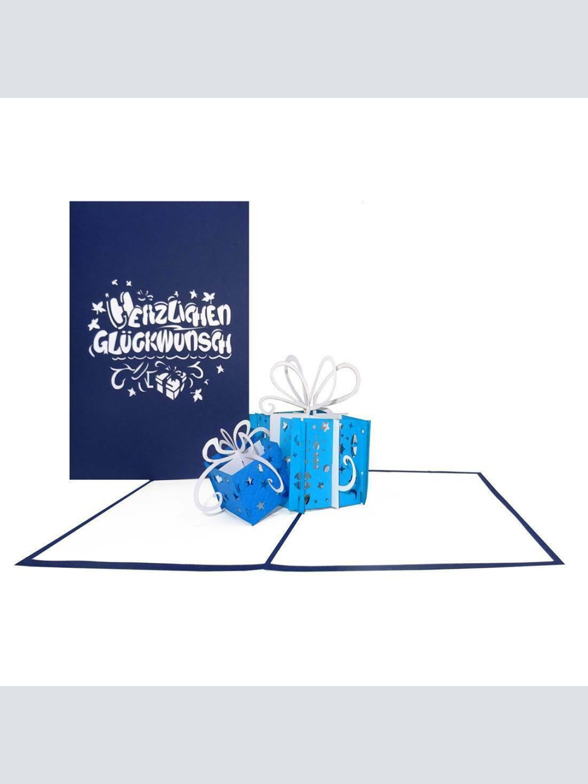 3D Pop Up Glückwunschkarte "Geschenke" Geburtstag, Format 11x17 50037