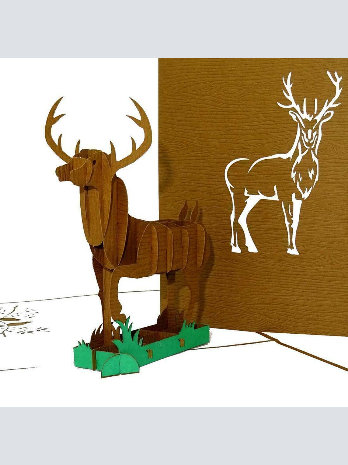 3D Pop Up Karte "Waidmannsheil" Einladung Glückwünsche, Format 15x15 50038