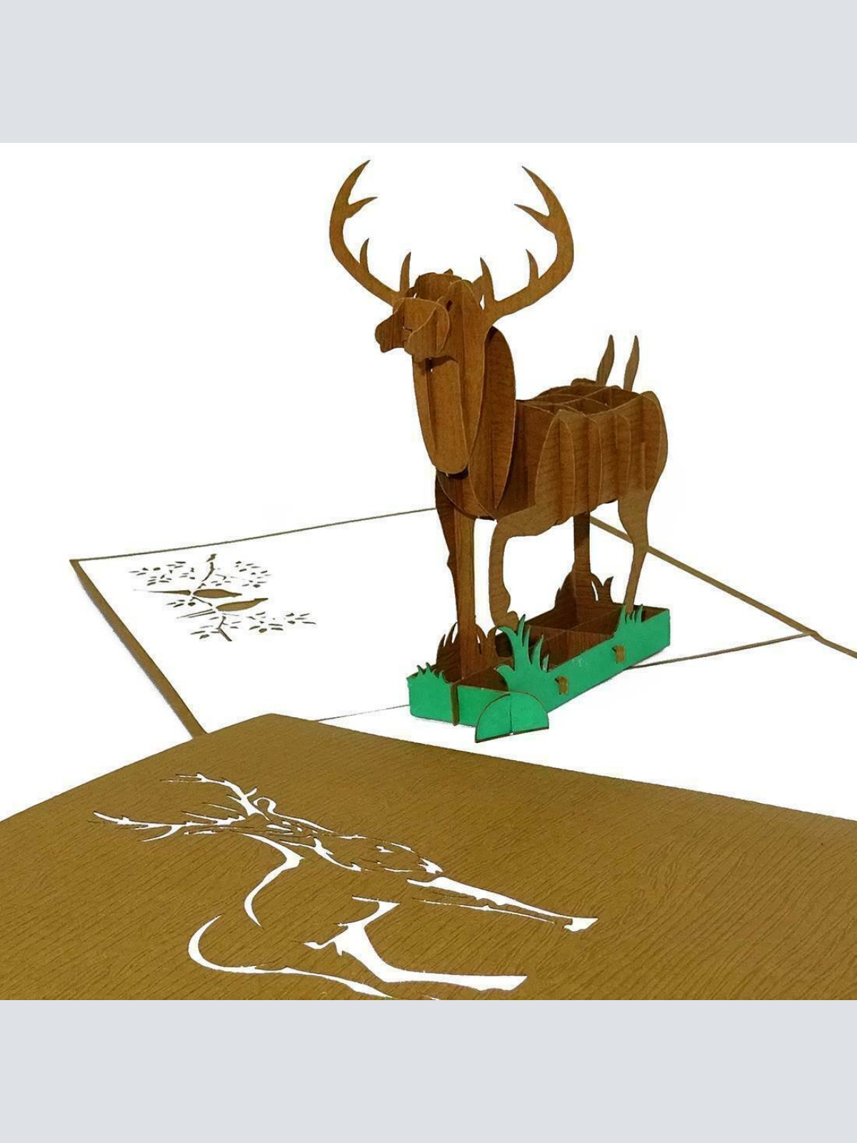 3D Pop Up Karte "Waidmannsheil" Einladung Glückwünsche, Format 15x15 50038