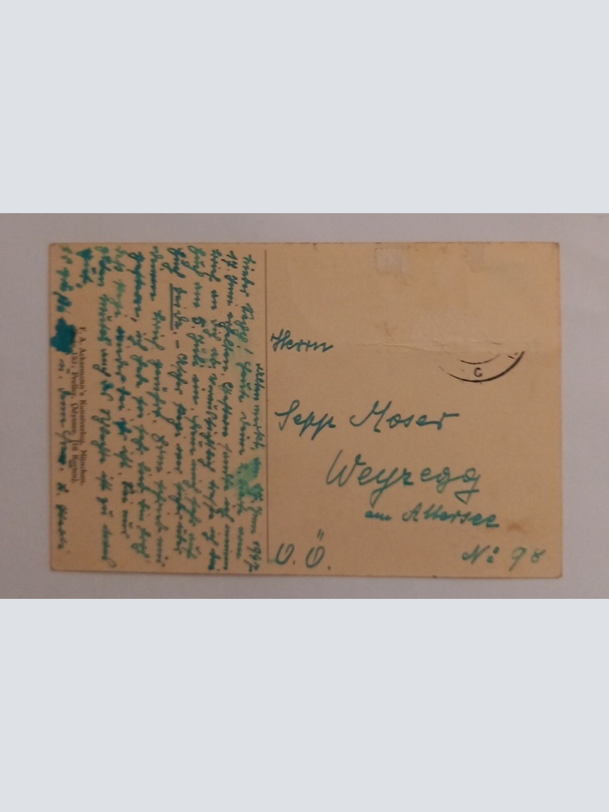 Künstlerkarte Odysseus und Nausikaa 600645A gr D