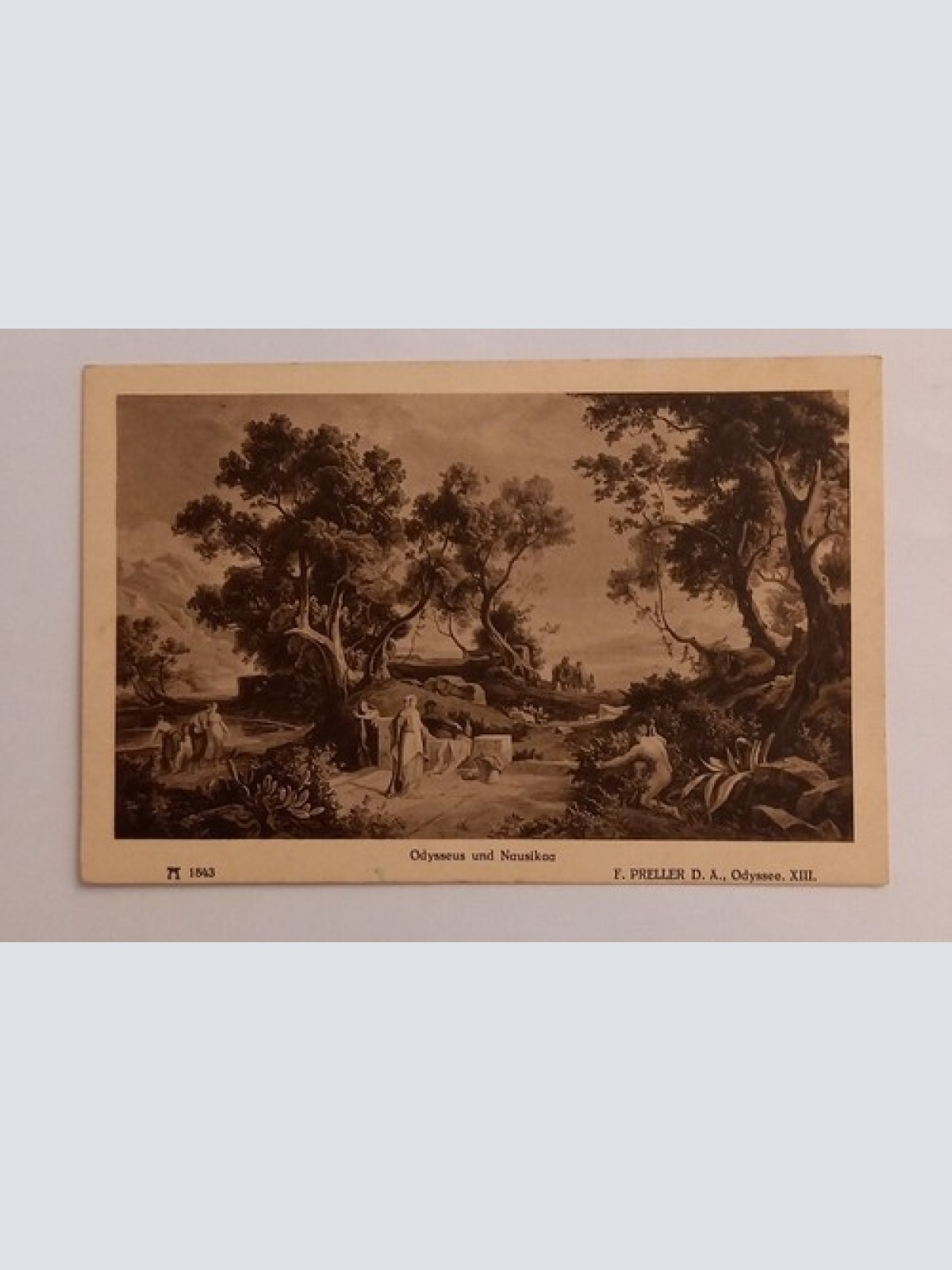 Künstlerkarte Odysseus und Nausikaa 600645A gr D